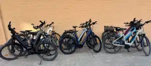 Electric bikes ready for online rental booking in Tirana